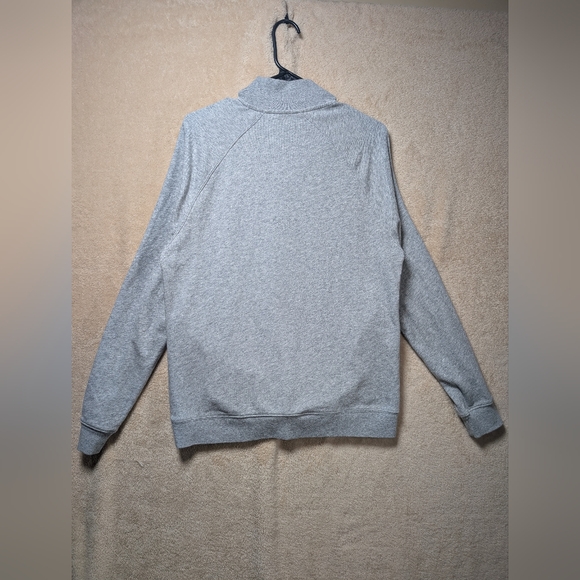 Fabletics The Go-To 1/4 Zip Sweater Mens Medium Gray Front Zipper Pockets EUC - Picture 4 of 10